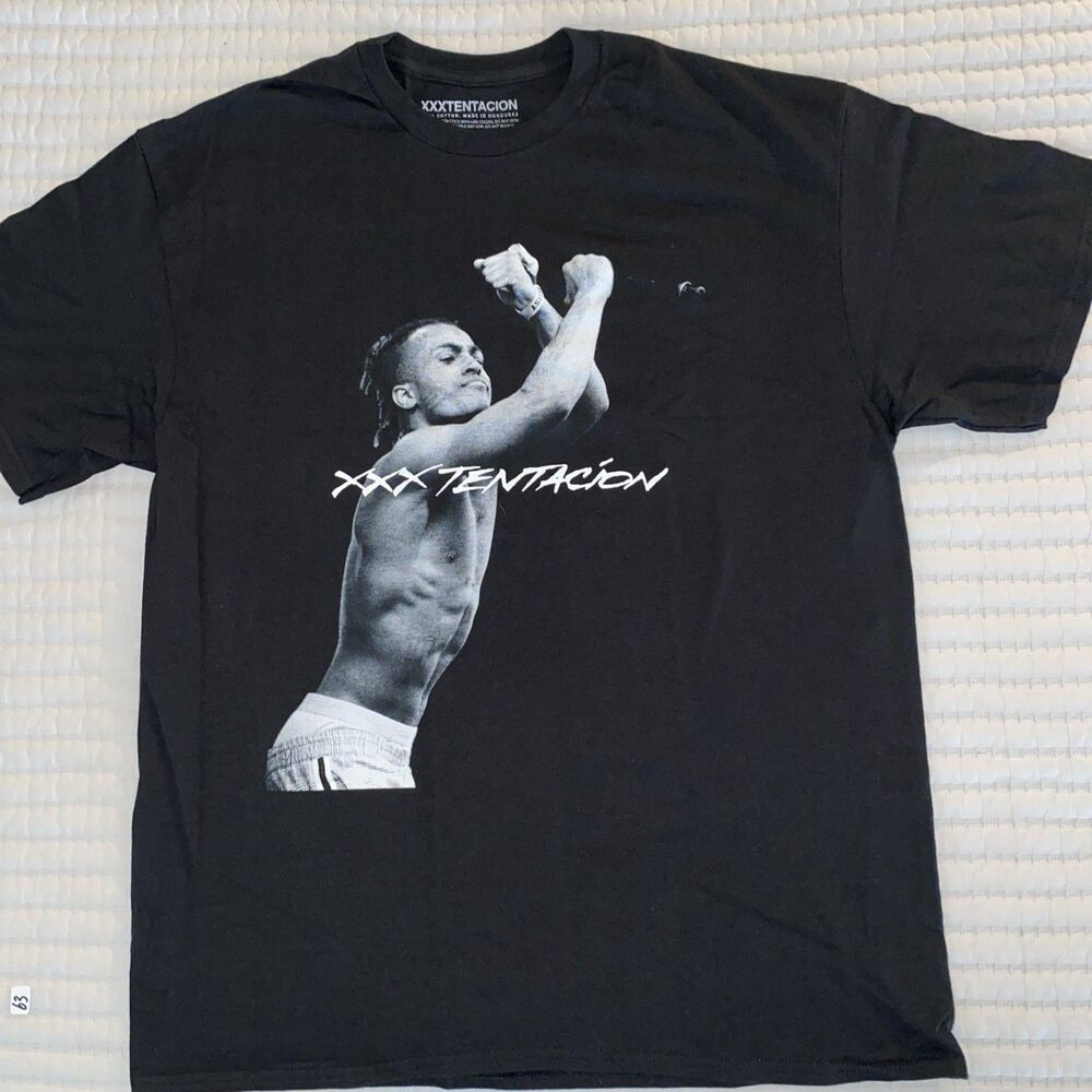 XXXTentacion Black & White Photo Men's Short Sleeve T-Shirt  NEW 2XL